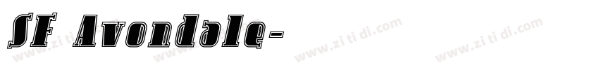 SF Avondale字体转换